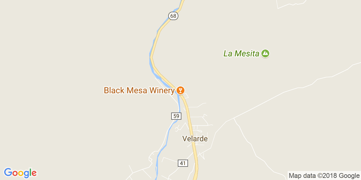 Google Map of black mesa winery